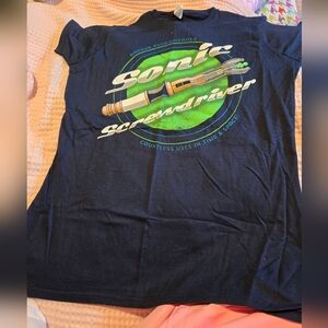 RARE Dr. Who Sonic Screwdriver Ladies Blue T-shirt Size XL Never Worn